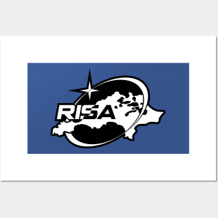 Rottnest Island Space Agency (RISA) Logo Black and White Posters and Art